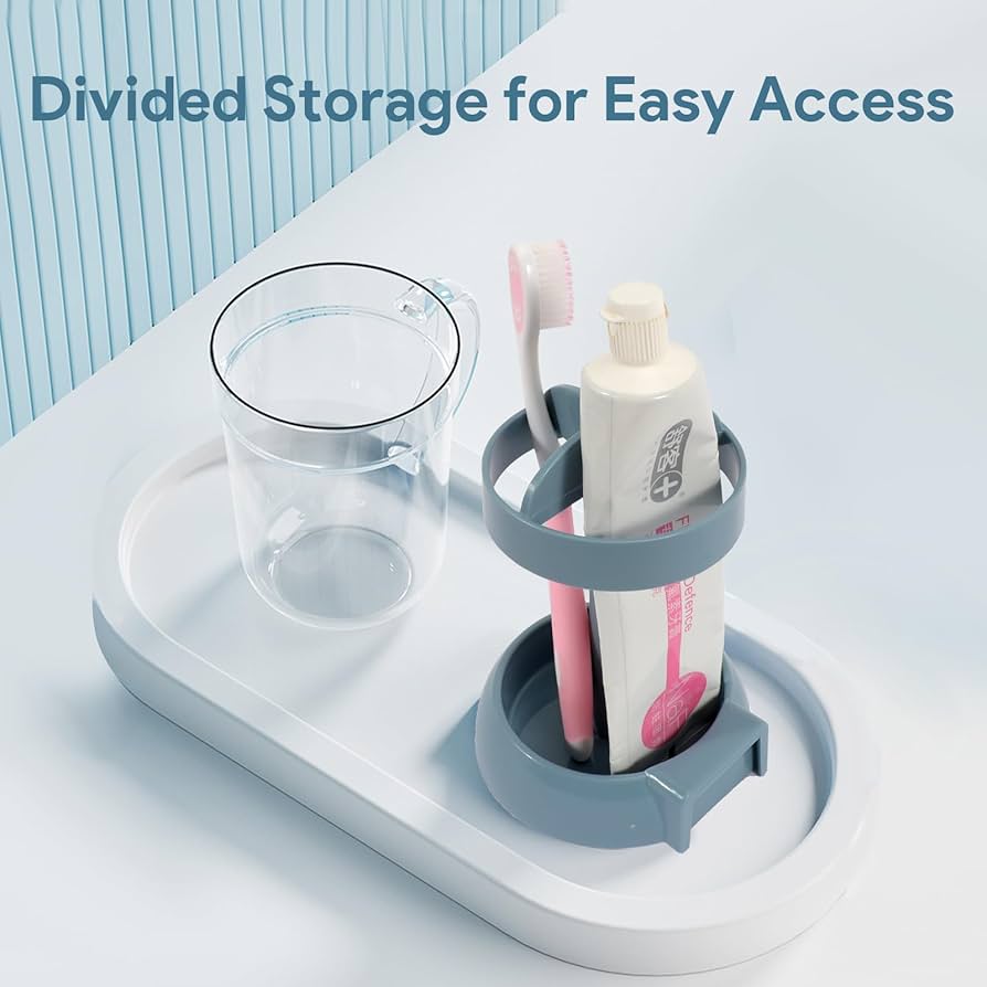Toothbrush Holder With Wash Cup, Toothbrush And Toothpaste Holders, Bathroom Shelf Toothbrush Storage Rack, Toothpaste Holder Storage Case Toothbrush Holder With Wash Cup, Toothbrush And Toothpaste Holders, Bathroom Shelf Toothbrush Storage Rack, Toothpaste Holder Storage Case